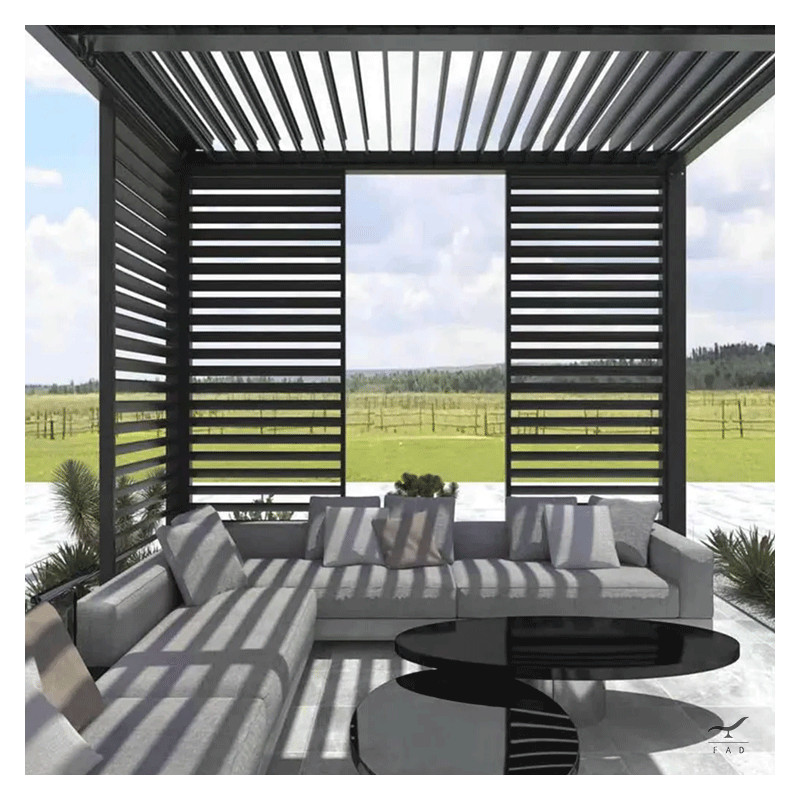 Pergola a Lamelle per Esterni di Design | Struttura in Alluminio Riciclabile