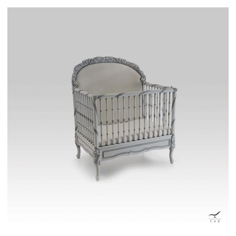 Luxury Baby Crib - Customizable Wood Crib with Baroque Design