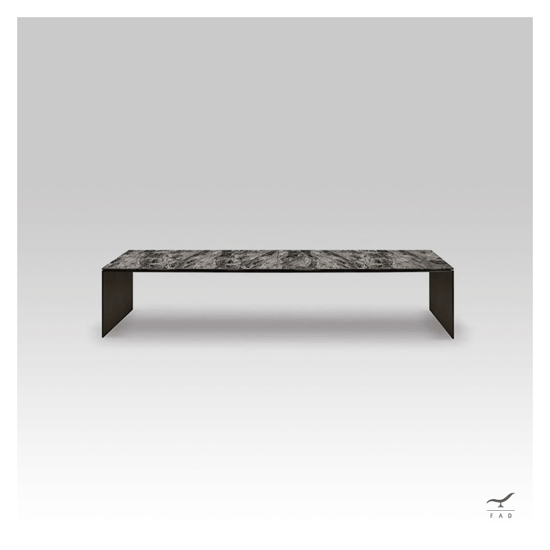 CLAPSY Table: Rectangular Steel Structure with Marble Top