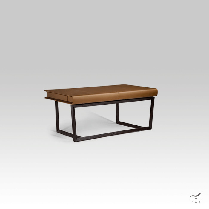 ABU DHABI Desk | Painted Steel Base | Veneered Plywood Structure