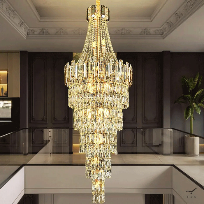 Luxury SALIERI Chandelier with Crystals for Hotels and Designer Spaces