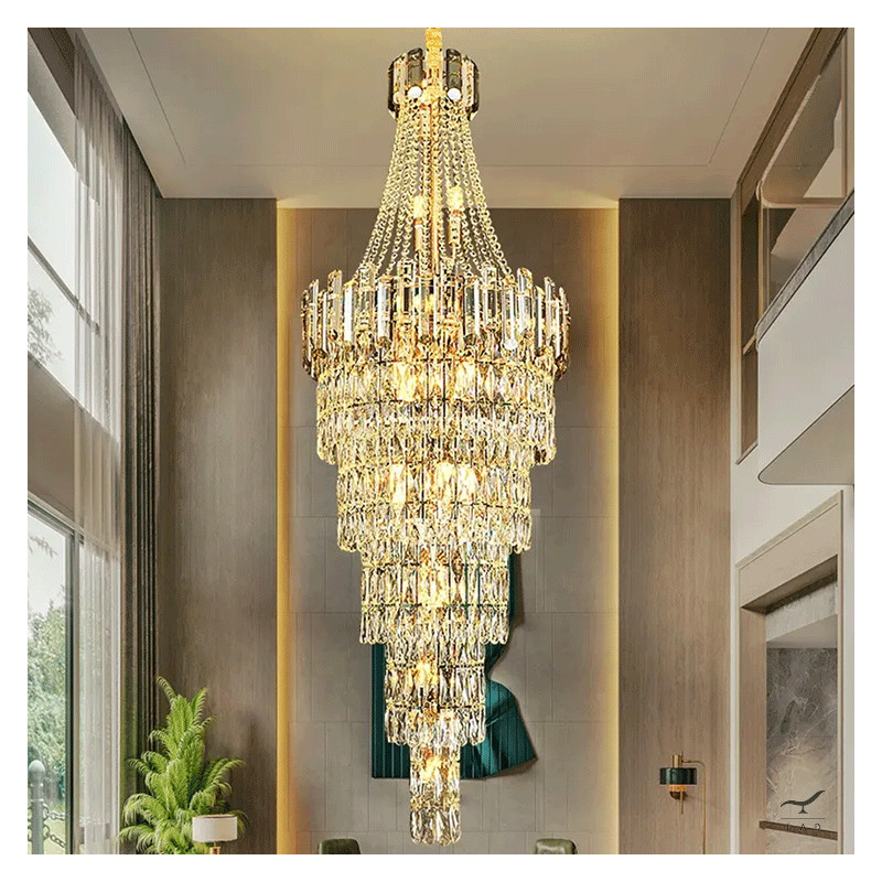 Luxury SALIERI Chandelier with Crystals for Hotels and Designer Spaces