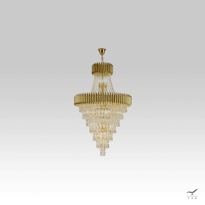 Luxurious BACH Chandelier with Crystal Drops for Hotels & Residences | Customization Available