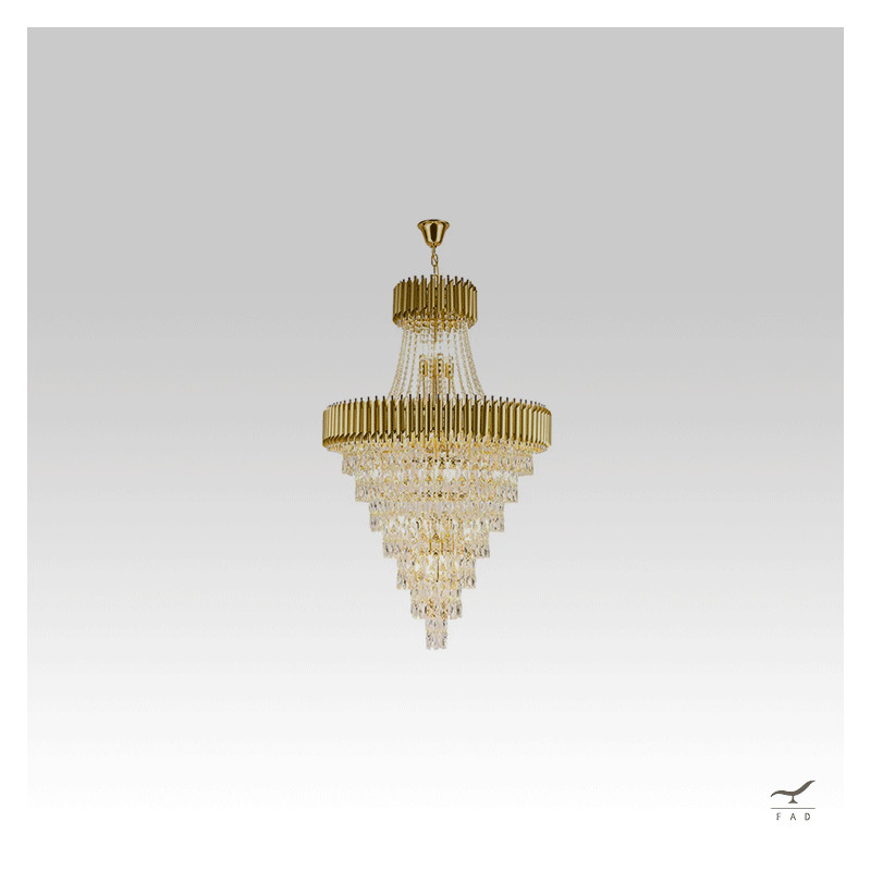 Luxurious BACH Chandelier with Crystal Drops for Hotels & Residences | Customization Available