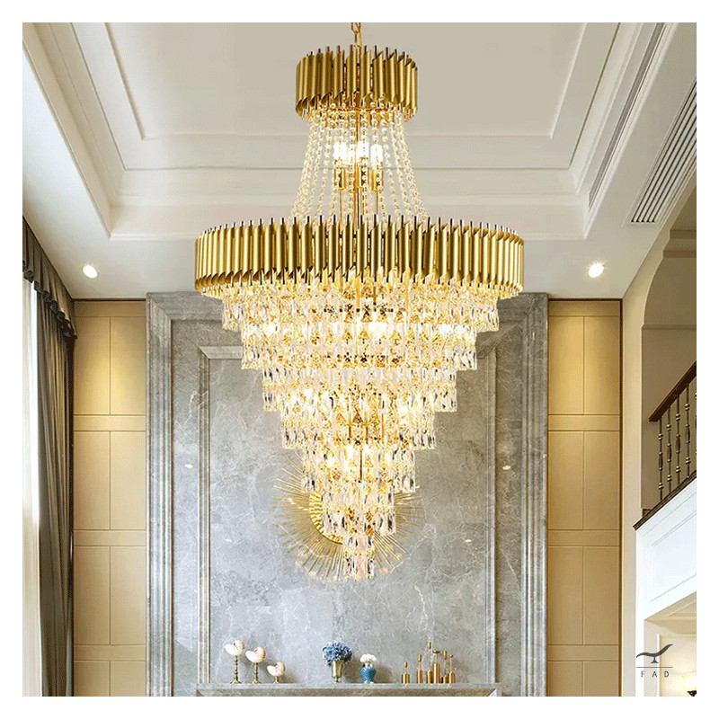 Luxurious BACH Chandelier with Crystal Drops for Hotels & Residences | Customization Available