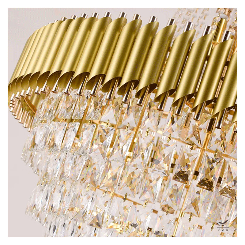 Luxurious BACH Chandelier with Crystal Drops for Hotels & Residences | Customization Available