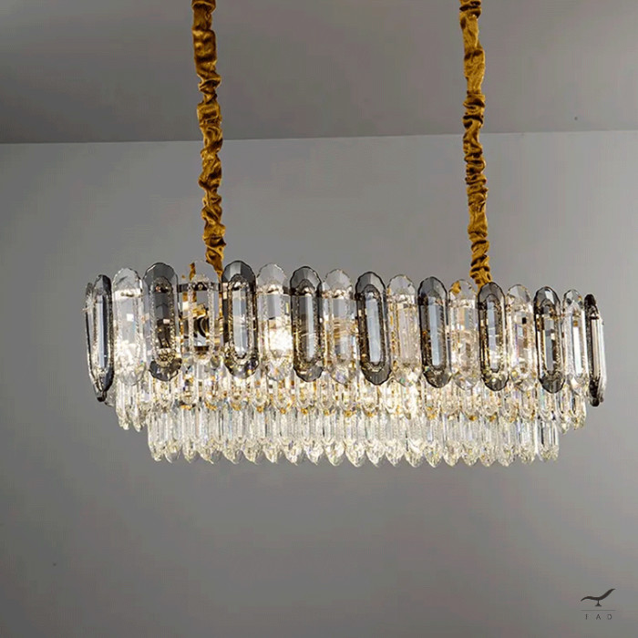 Luxury TIERSEN Rectangular Crystal Chandelier | Perfect for Modern Spaces