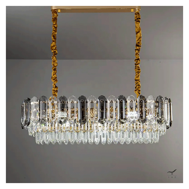 Luxury TIERSEN Rectangular Crystal Chandelier | Perfect for Modern Spaces