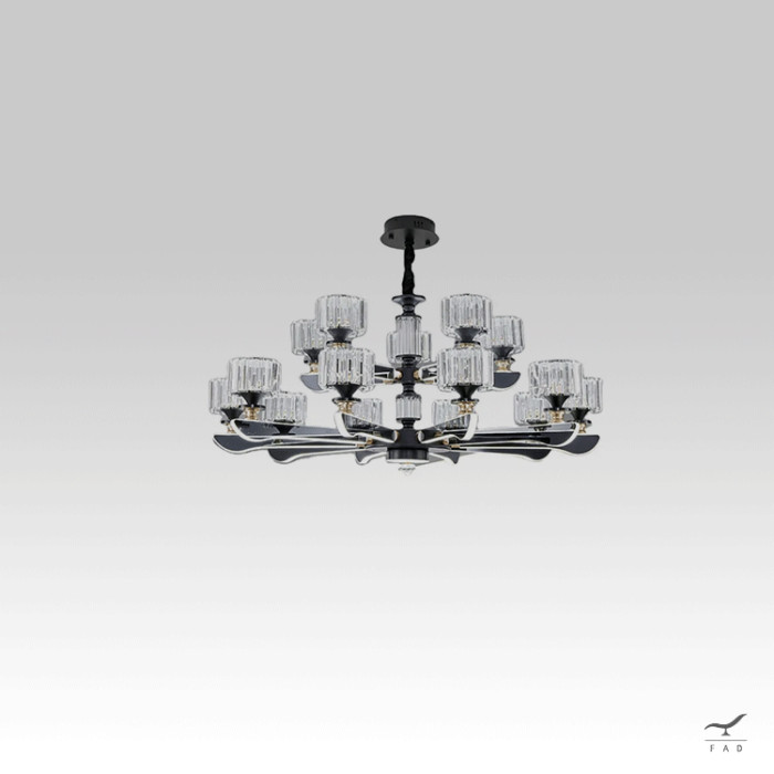 Modern SATIE Blown Glass Chandelier | Customizable Design