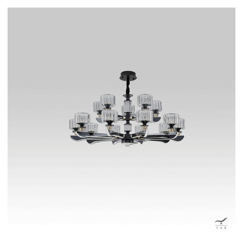 Modern SATIE Blown Glass Chandelier | Customizable Design