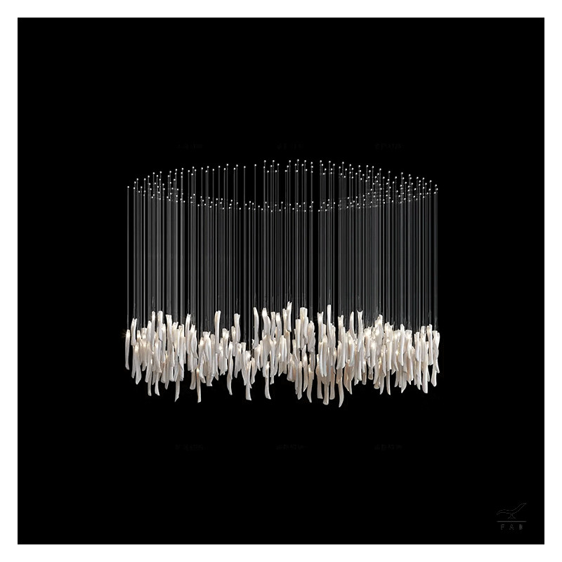 HANSEN Chandelier: Elegant Steel Tube Fixture for Luxury Spaces