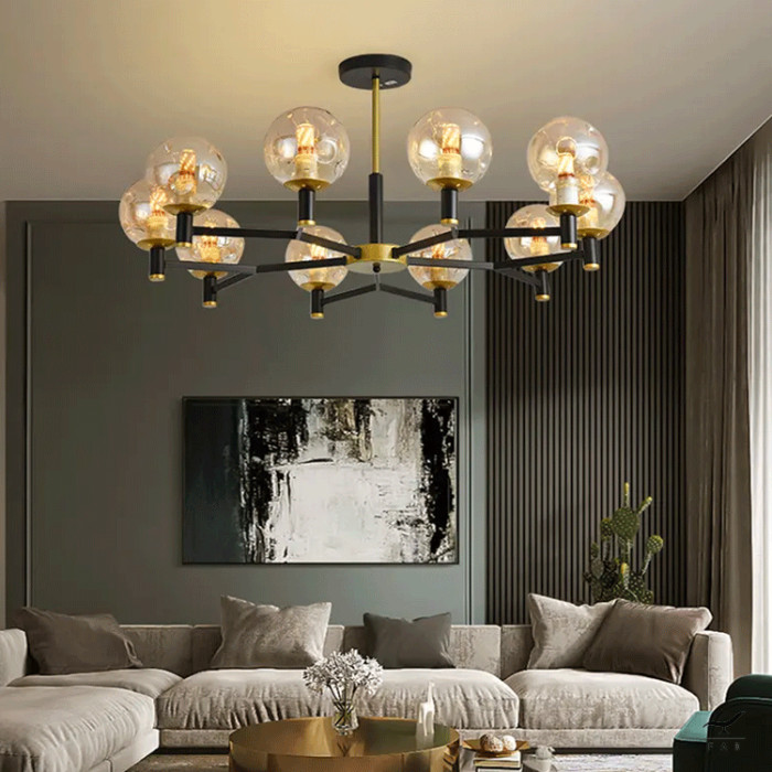 SPLIT Chandelier: Modern Steel and Glass Chandelier for Luxury Spaces