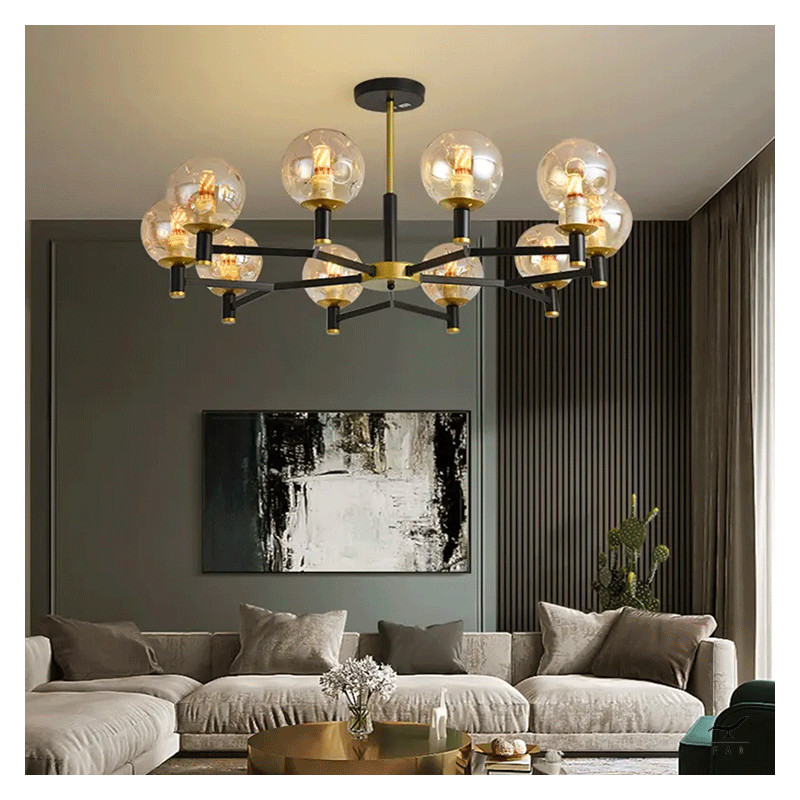 SPLIT Chandelier: Modern Steel and Glass Chandelier for Luxury Spaces