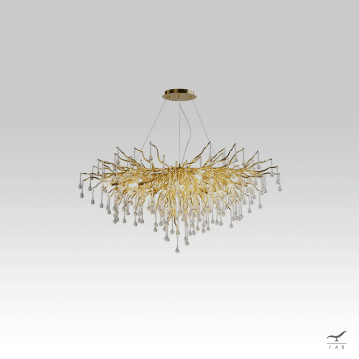 Luxurious TREES Chandelier with Crystal Drops for Modern Design Environments