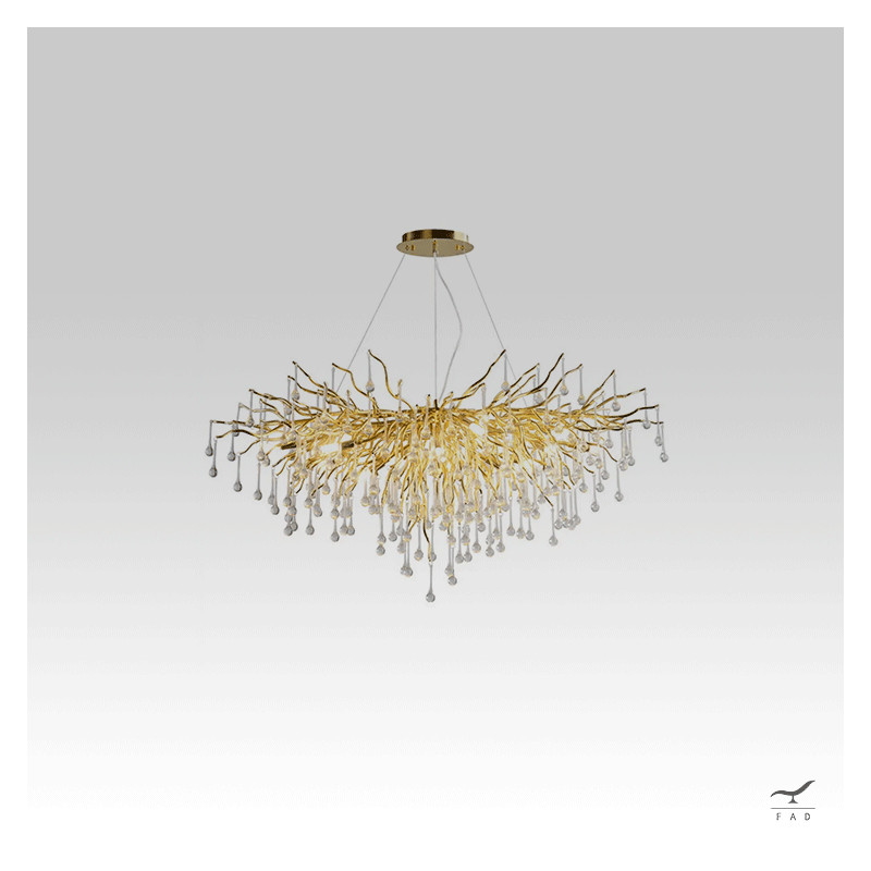 Luxurious TREES Chandelier with Crystal Drops for Modern Design Environments