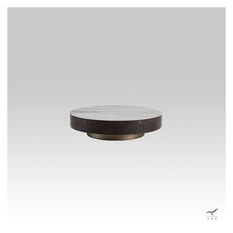 Luxurious FREI Round Coffee Table with Ceramic Top | Ideal for Luxury Hotels and Apartments