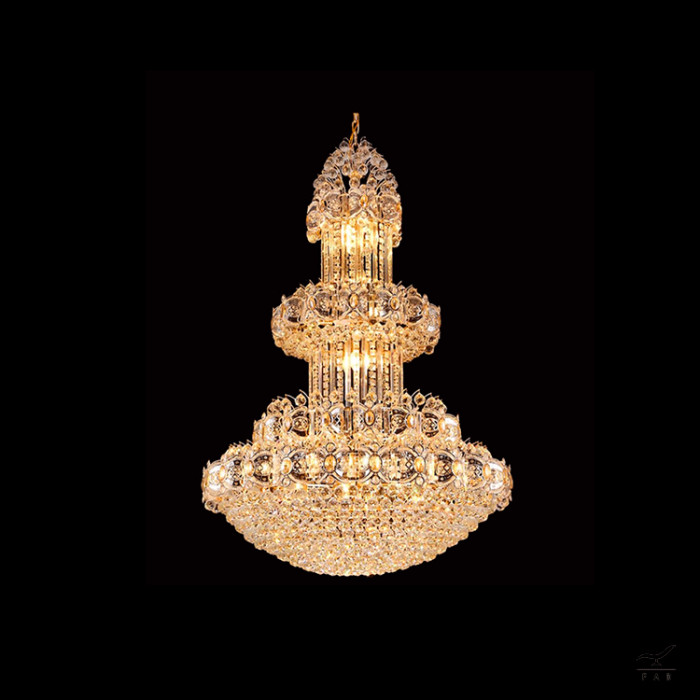 Luxury Arabesque Chandelier with Crystal Structure for Hotels and Restaurants