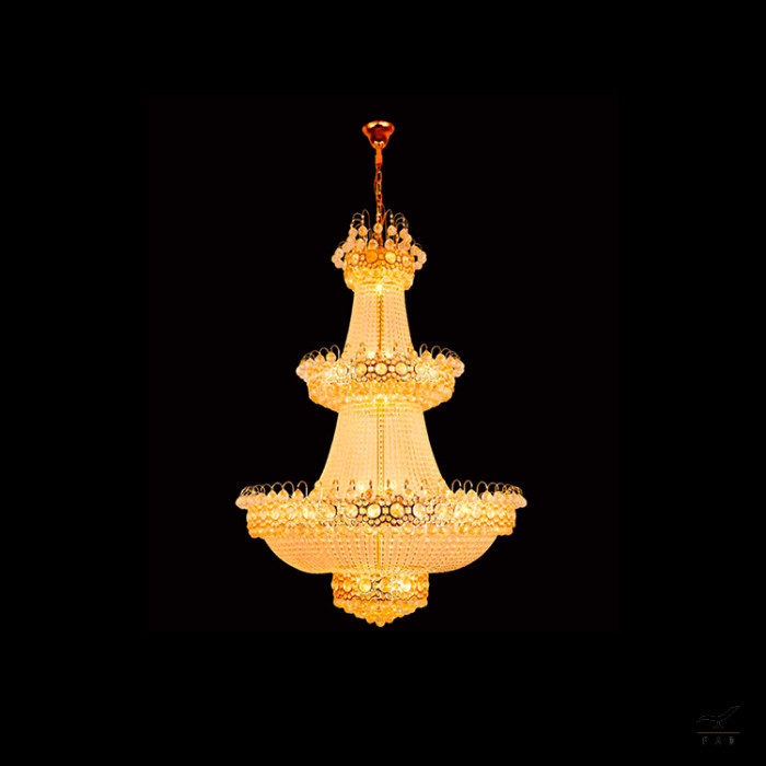 Luxury Arabesque Style Chandelier with Crystal Pendants | Customizable for Ancient Buildings and Luxury Spaces