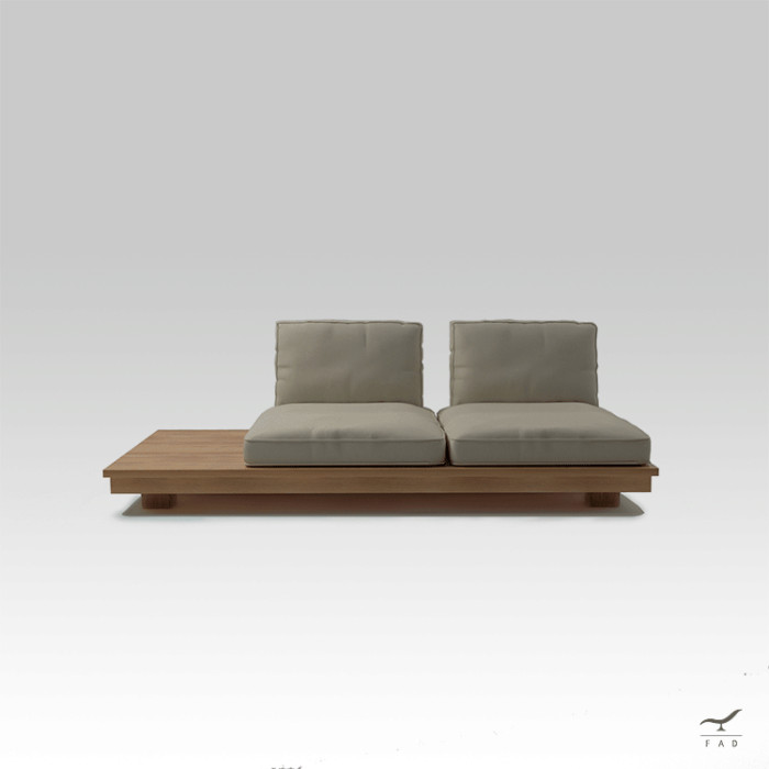 Luxury Outdoor SKY Sofa | Teak and Iron Design | Customizable Options