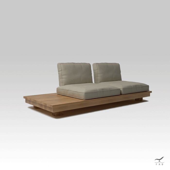 Luxury Outdoor SKY Sofa | Teak and Iron Design | Customizable Options