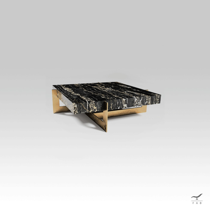 DOKES Marble and Brass Coffee Table for Elegant Designer Homes