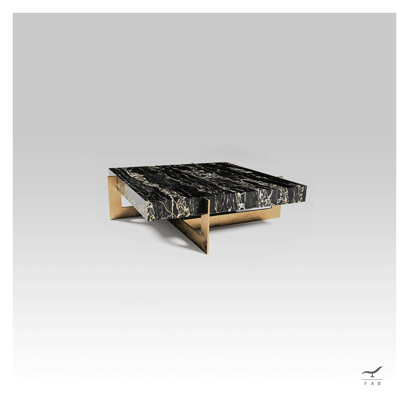 DOKES Marble and Brass Coffee Table for Elegant Designer Homes