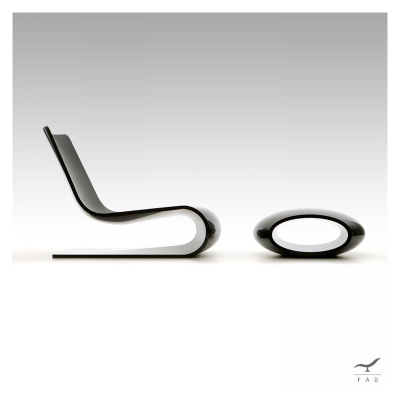 Curved Seat Chaise with Oval Footrest | Versatile & Stylish Furniture for Indoors & Outdoors