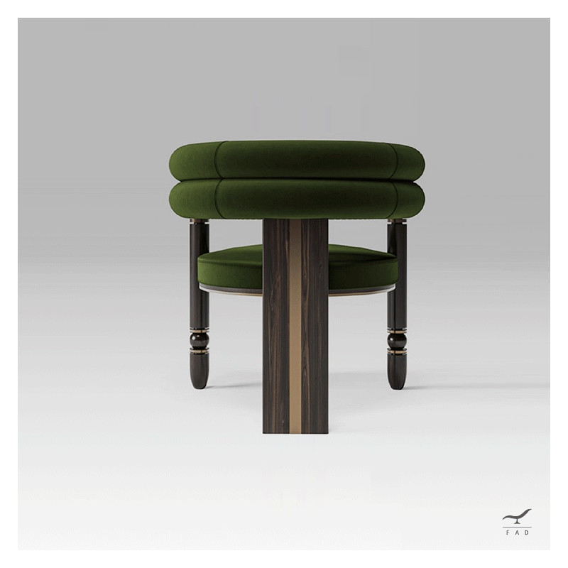 ADAM Chair – Brass and Wood Luxury Dining Chair | FADESIGN