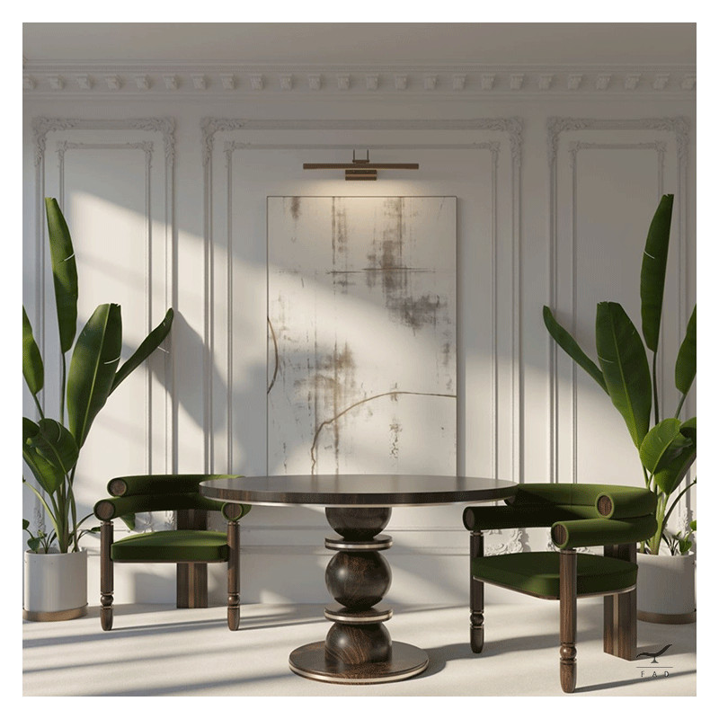 ADAM Chair – Brass and Wood Luxury Dining Chair | FADESIGN