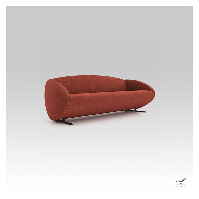 SAKIR Sofa | Modern Minimal Sofa with High-End Fabric & Metal Legs | FADesign