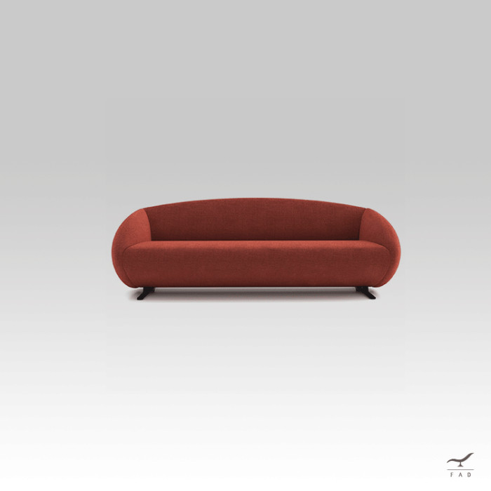 SAKIR Sofa | Modern Minimal Sofa with High-End Fabric & Metal Legs | FADesign