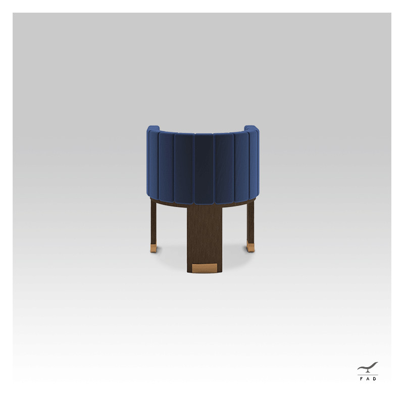 Sedia da pranzo elegante in legno e ottone | Design moderno e lussuoso
