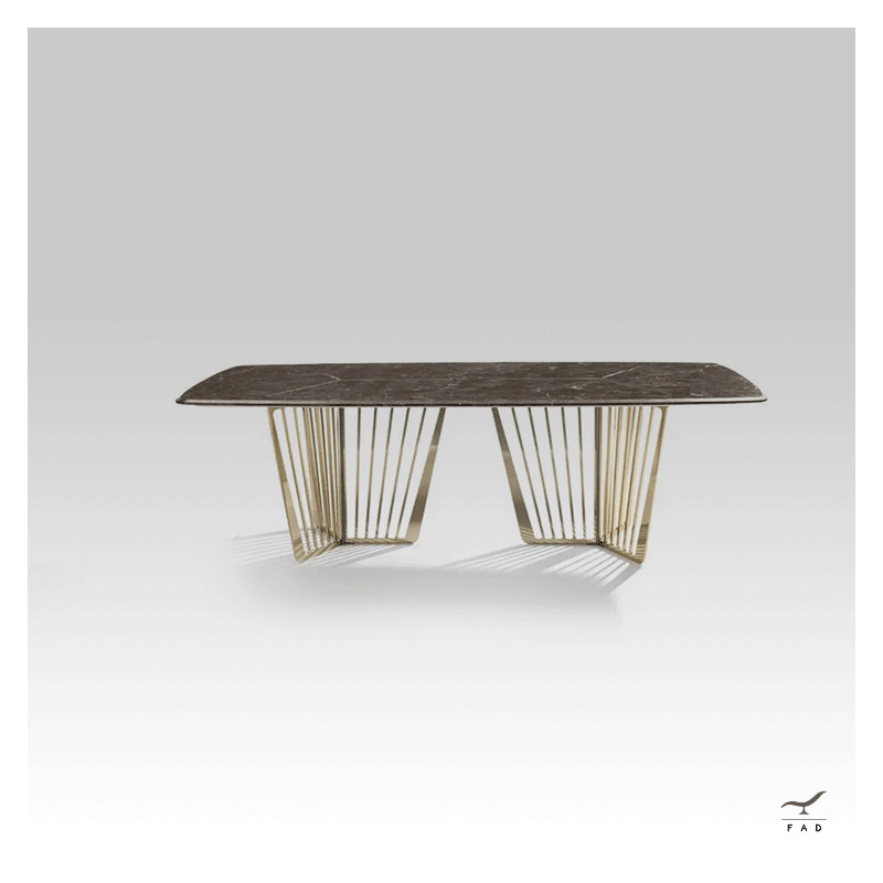 Luxury Design Table - Elegant Marble Top with Steel Base | Exclusive Furniture