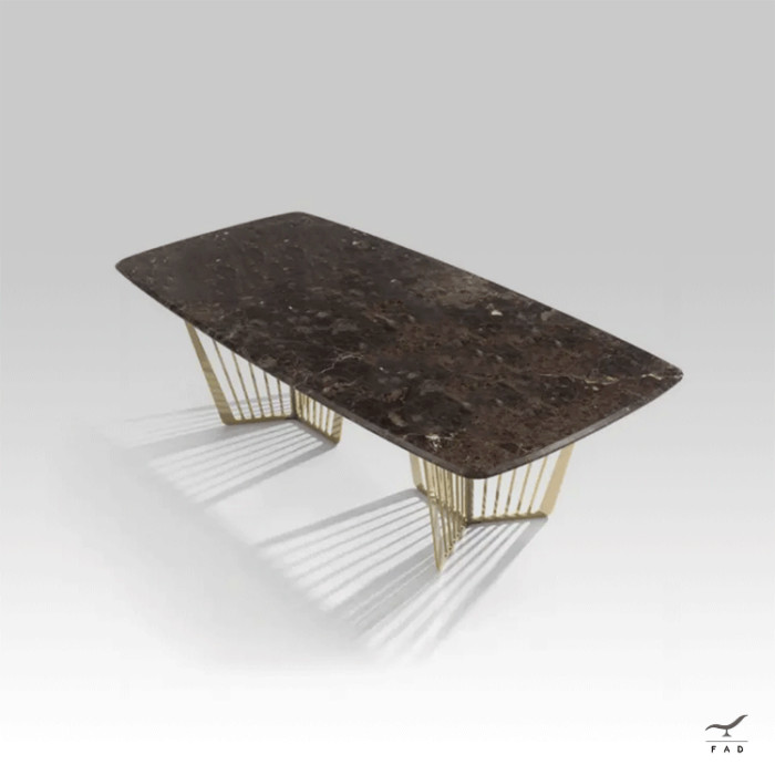 Luxury Design Table - Elegant Marble Top with Steel Base | Exclusive Furniture