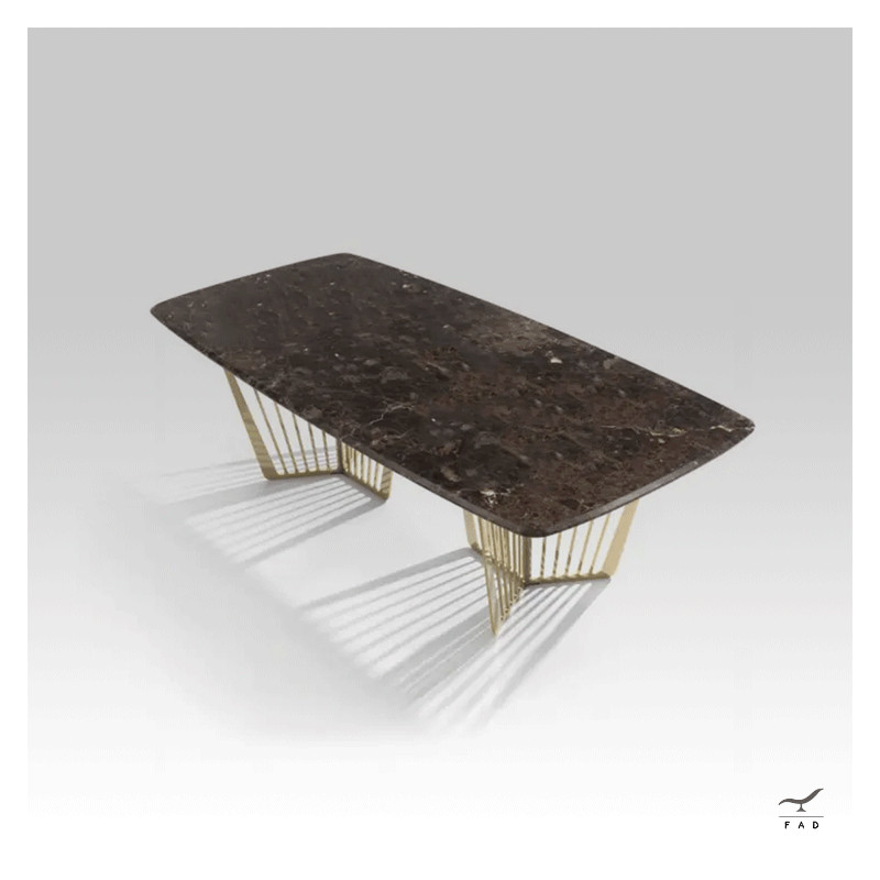 Luxury Design Table - Elegant Marble Top with Steel Base | Exclusive Furniture