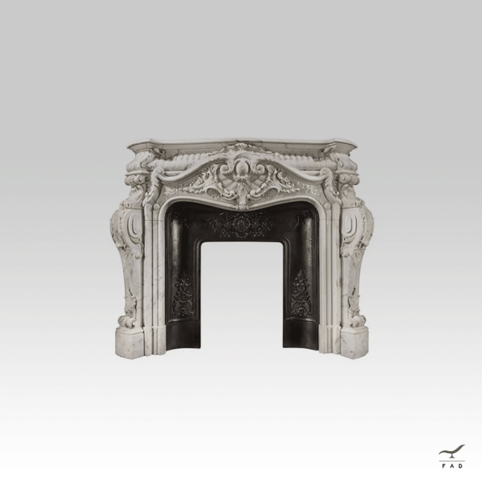 Luxury Antique-Style Marble Fireplace | Elegant & Sophisticated Decor