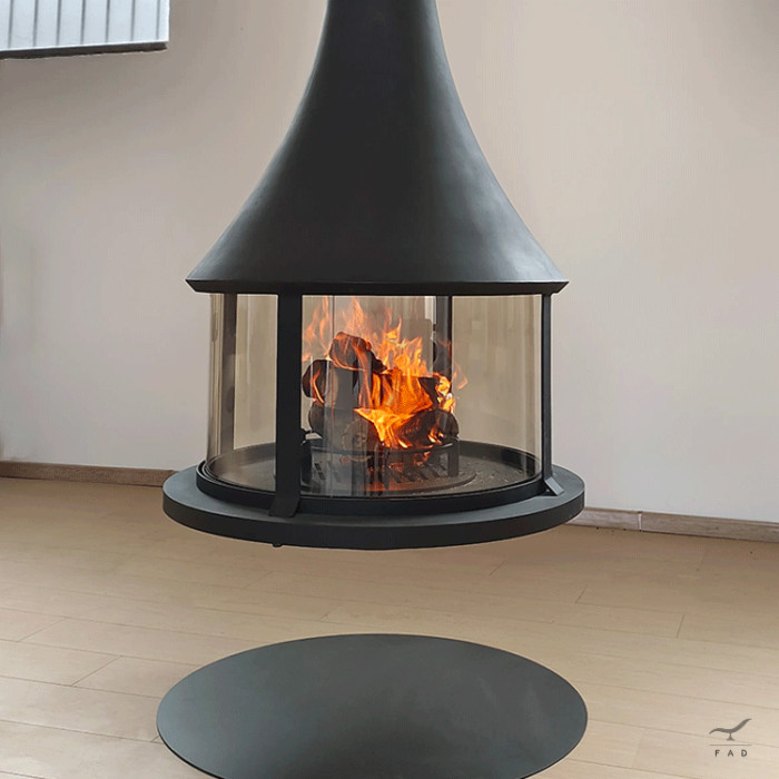 Transform Your Space with Luxury and Design | Steel Hanging Fireplace