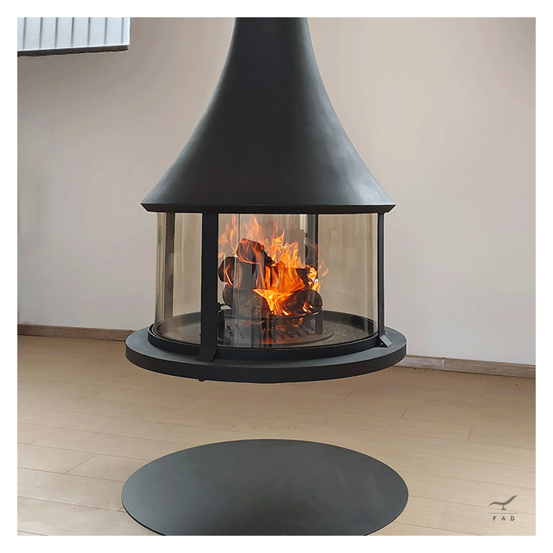 Transform Your Space with Luxury and Design | Steel Hanging Fireplace