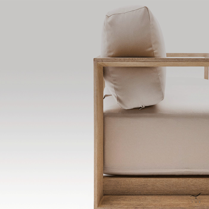 Divano in teak di lusso per esterni - Resistente alle intemperie e design elegante
