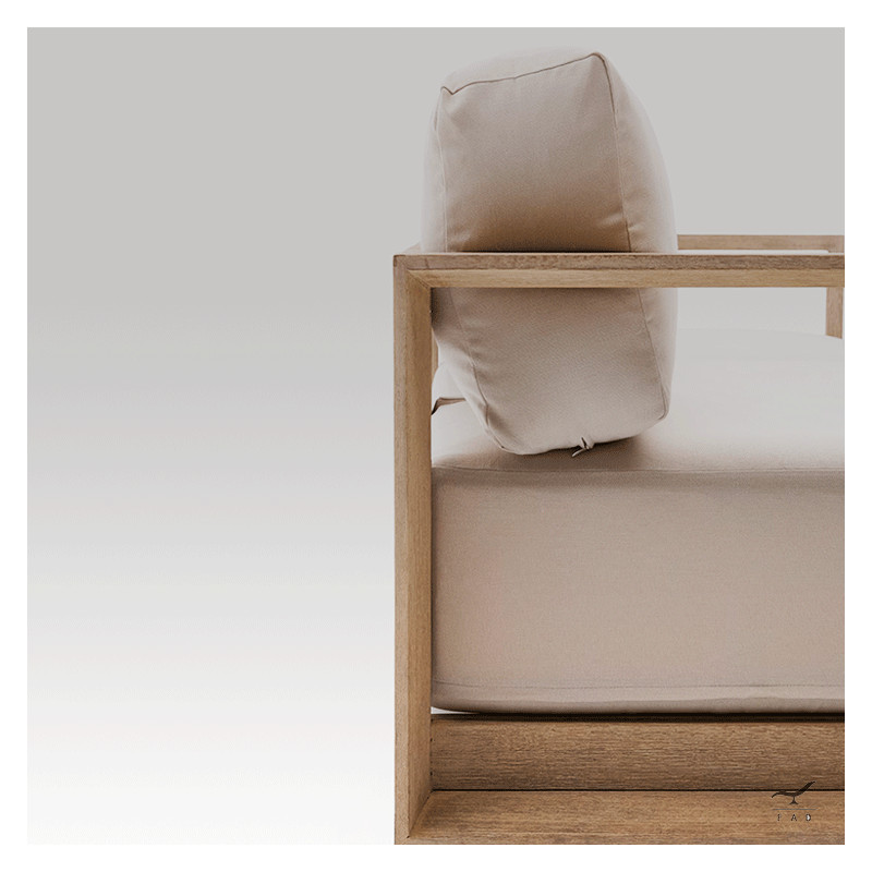 Divano in teak di lusso per esterni - Resistente alle intemperie e design elegante