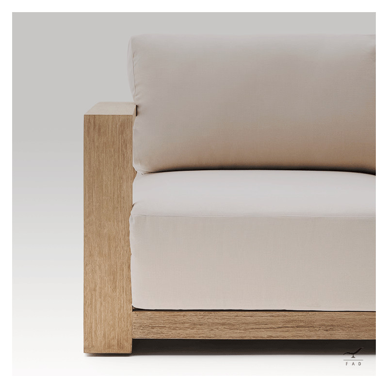 Luxury Teak Outdoor Sofa - Elegant 3-Seater for Garden, Terrace & Patio