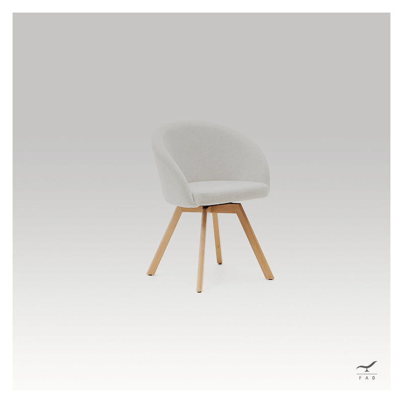 SWIVEL Chair – Modern Rotating Chair with Wooden Base | FADESIGN
