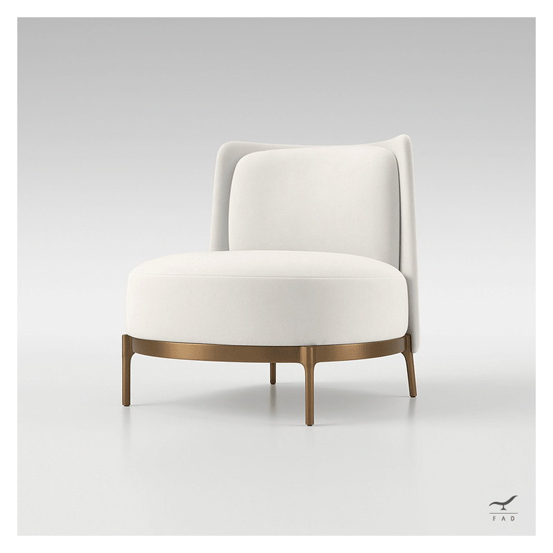Aurelia – Luxury Design Armchair with Bronze Base for Elite Interiors