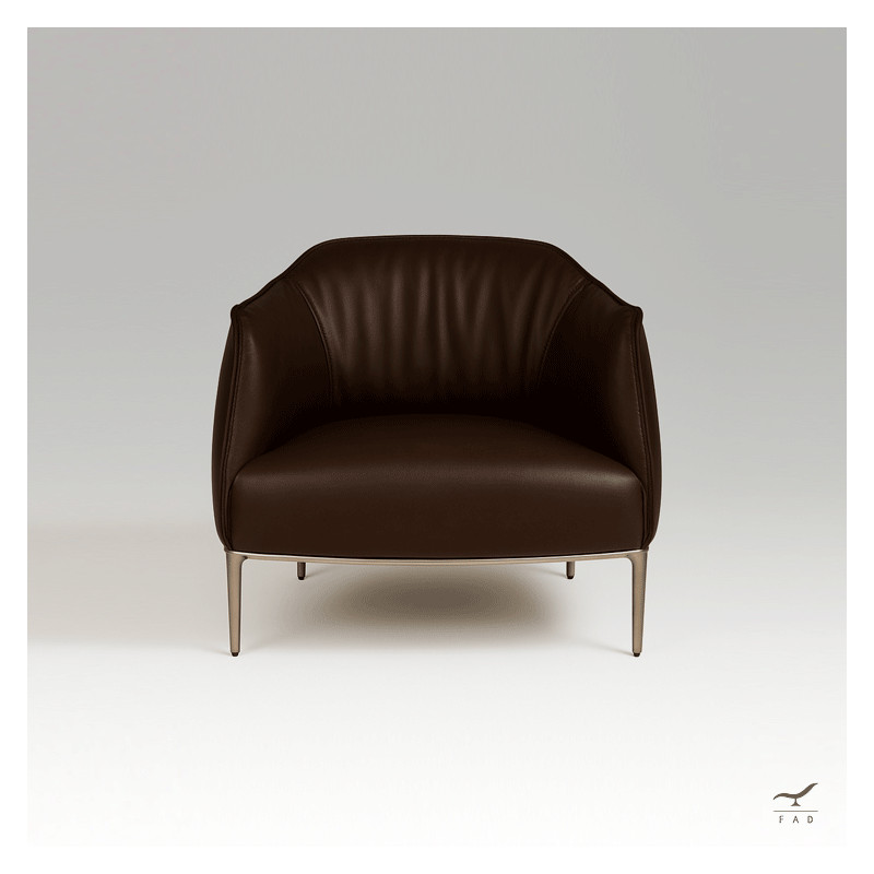 ARCHIS – Luxury Leather Lounge Chair with Steel Frame and Modern Design