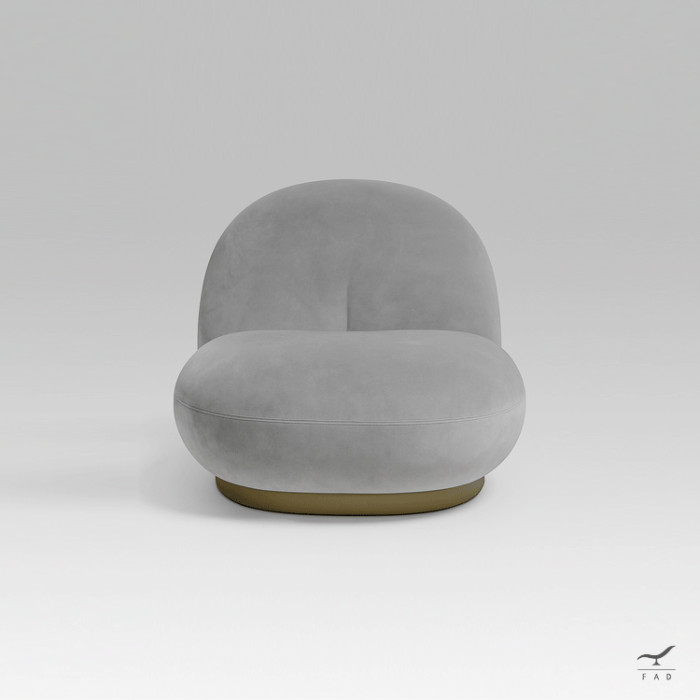MILO – Poltrona Lounge in Velluto  per Interni di Lusso ed arredamenti di design