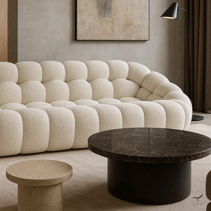 The Bloom sofa is a contemporary icon that reimagines comfort through a bold, nature-inspired form.