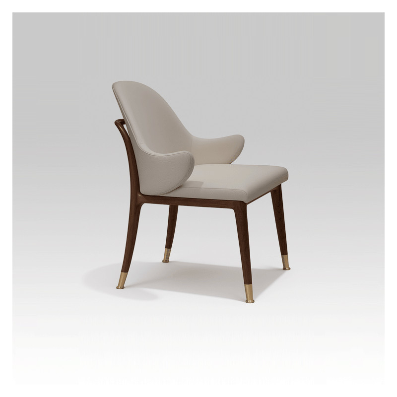 Sedia LEGEA ETOILE – Sedia di lusso in noce e ottone per dining room - FADesign