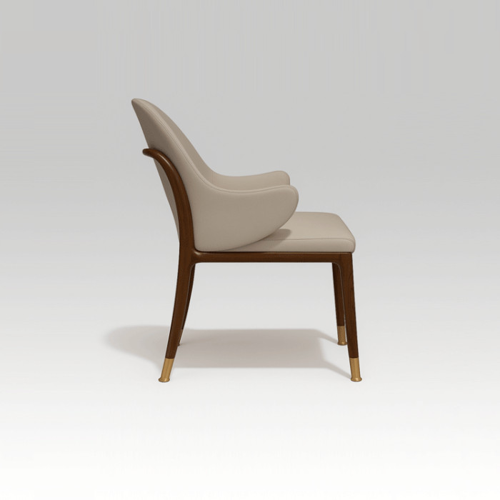 Sedia Legea Étoile – Sedia di lusso in noce e ottone per dining room