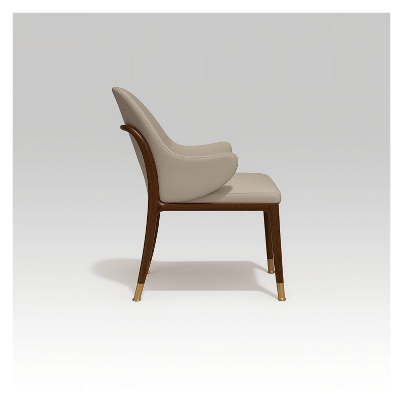 Sedia LEGEA ETOILE – Sedia di lusso in noce e ottone per dining room - FADesign