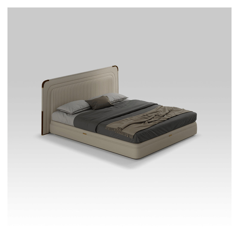 Letto MIRAGE – Letto imbottito di lusso con testiera alta e ottone - FADesign
